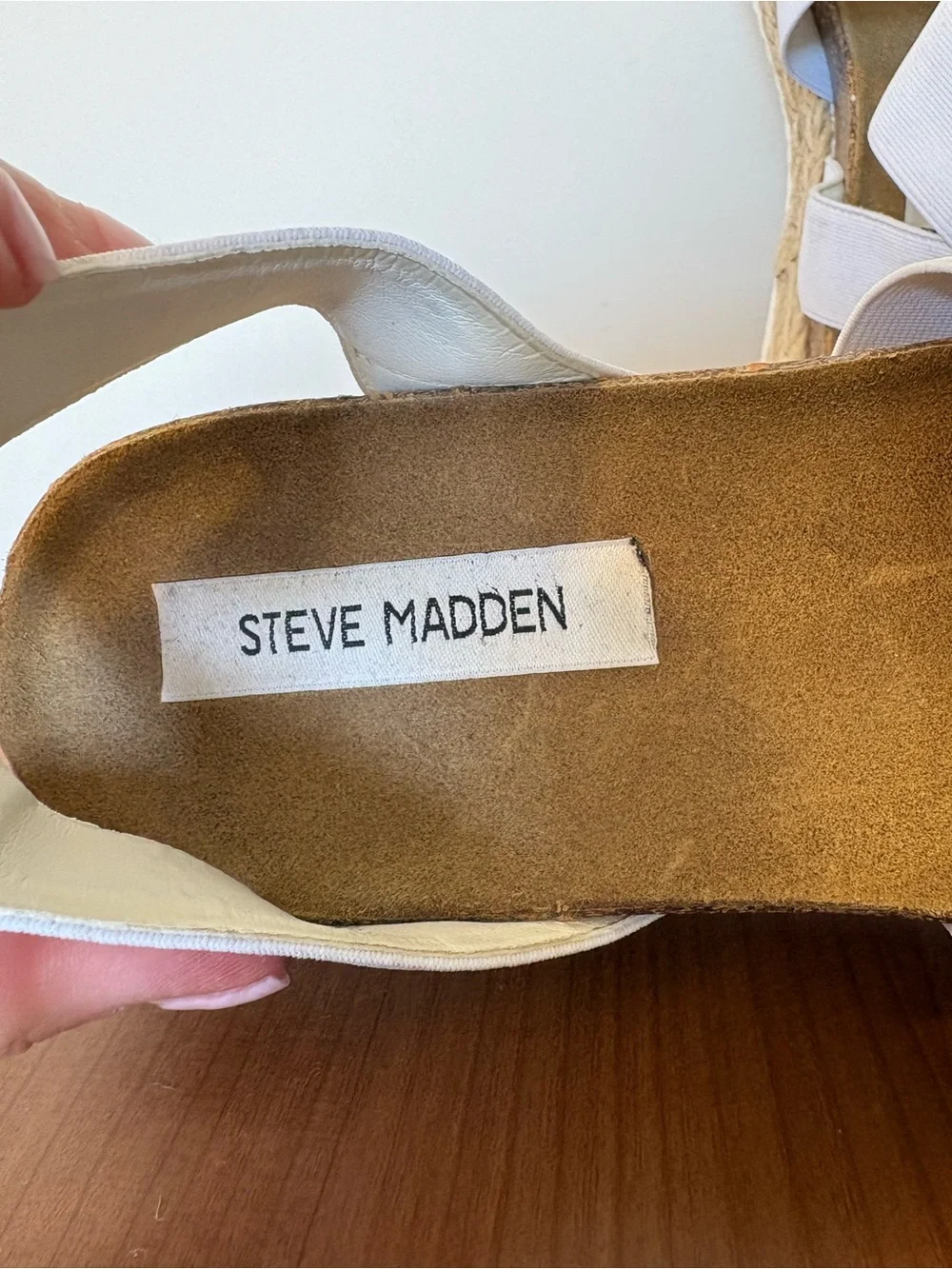Steve Madden Kimmie White Platform Espadrille Sandals size 9 Everyday essential